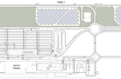 Planta general. Aparcamiento fotovoltaico del Aeropuerto Internacional Región de Murcia