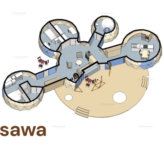 Casa Asawa, cúpula geodésica diseñada por Ecoproyecta