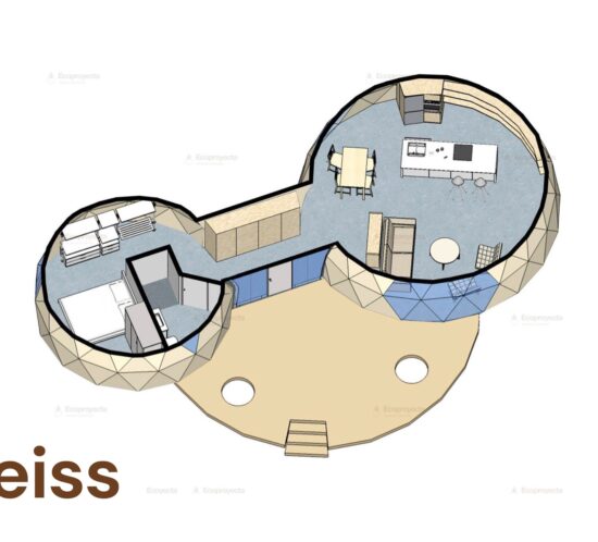 Casa Zeiss, cúpula geodésica diseñada por Ecoproyecta