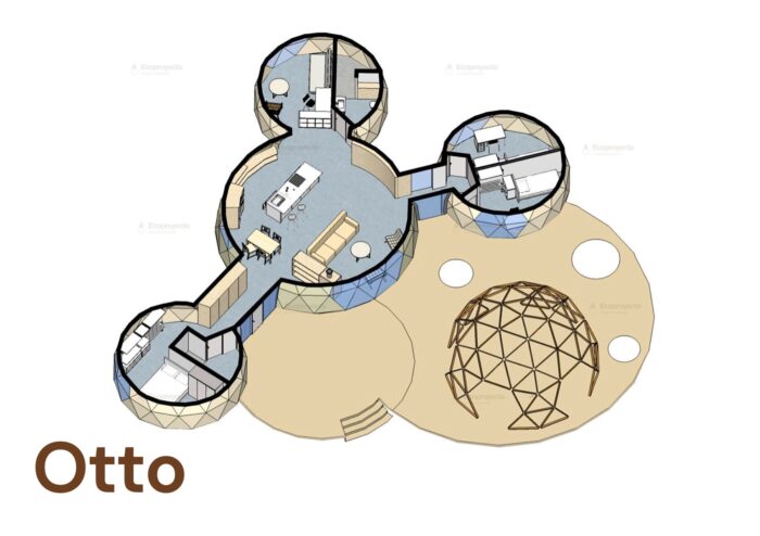 Casa Otto, cúpula geodésica diseñada por Ecoproyecta